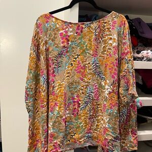 ODDY Pink and Yellow 3/4 Sleeve Boxy Tunic